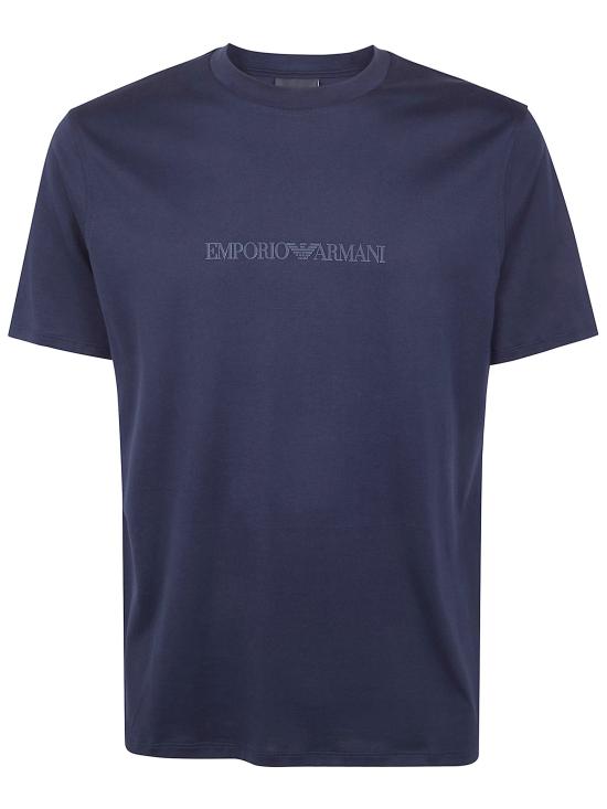 26SS 엠포리오 아르마니 반팔 티셔츠 EM004583 AF13669 MB563 NAVY BRAND LOGO - EMPORIO ARMANI