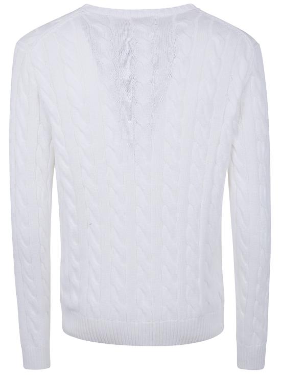 26SS 폴로 랄프로렌 로고 자수 케이블 니트 스웨터 710 775 885 033 WHITE - POLO RALPH LAUREN