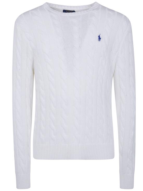 26SS 폴로 랄프로렌 로고 자수 케이블 니트 스웨터 710 775 885 033 WHITE - POLO RALPH LAUREN