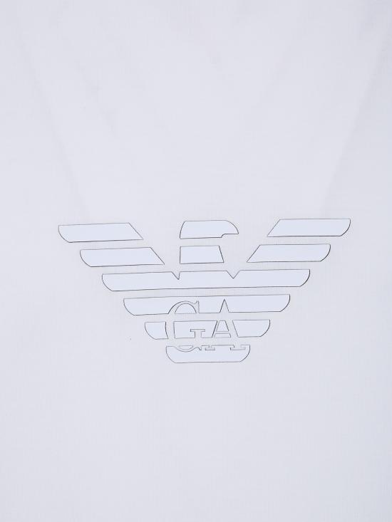 26SS 엠포리오 아르마니 반팔 티셔츠 EM004583 AF13669 M0306 OFF WHITE EAGLE LOGO - EMPORIO ARMANI