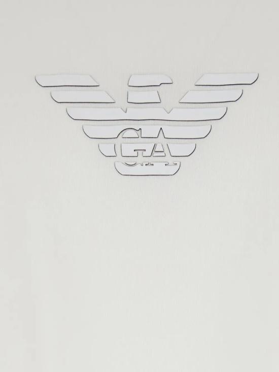 26SS 엠포리오 아르마니 반팔 티셔츠 EM004583 AF13669 M0306 OFF WHITE EAGLE LOGO - EMPORIO ARMANI
