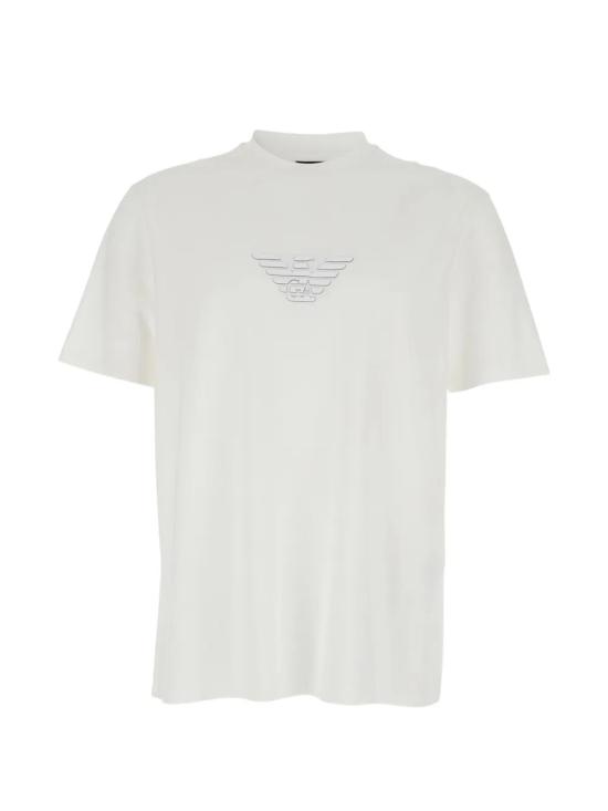 26SS 엠포리오 아르마니 반팔 티셔츠 EM004583 AF13669 M0306 OFF WHITE EAGLE LOGO