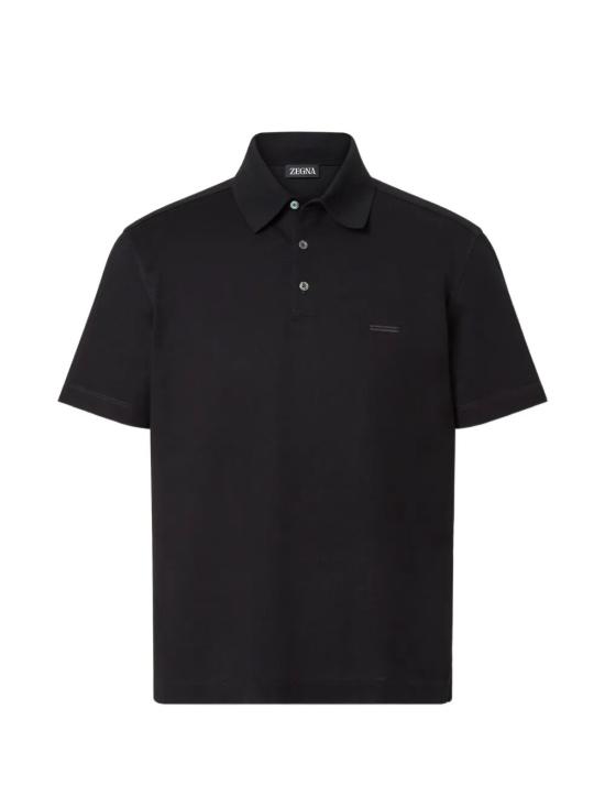 26SS 에르메네질도제냐 폴로 티셔츠 UH348A3 H794 K09 BLACK