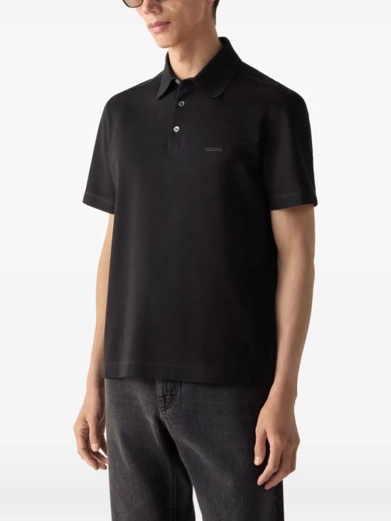 26SS 에르메네질도제냐 폴로 티셔츠 UH348A3 H794 K09 BLACK - ERMENEGILDO ZEGNA
