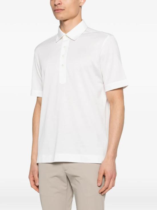 26SS 에르메네질도제냐 폴로 티셔츠 UH386A3 H774 N01 WHITE - ERMENEGILDO ZEGNA