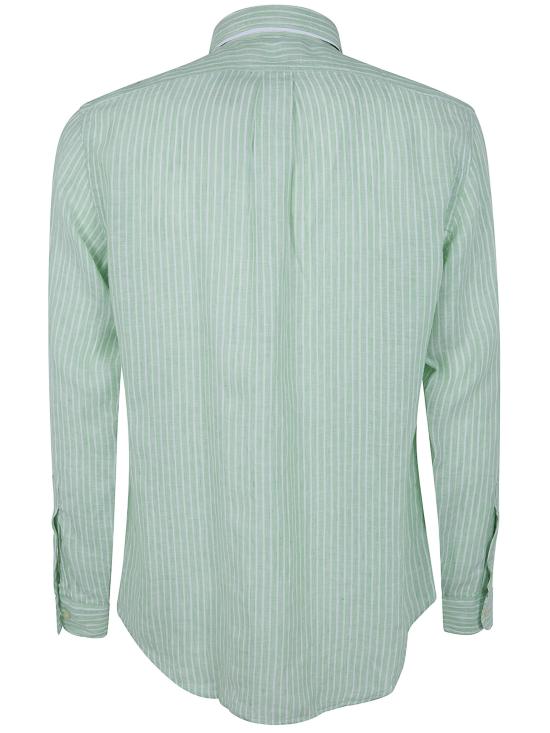 26SS 폴로 랄프로렌 긴팔 셔츠 710 B15 594 007 ESSEX GREEN WHITE - POLO RALPH LAUREN