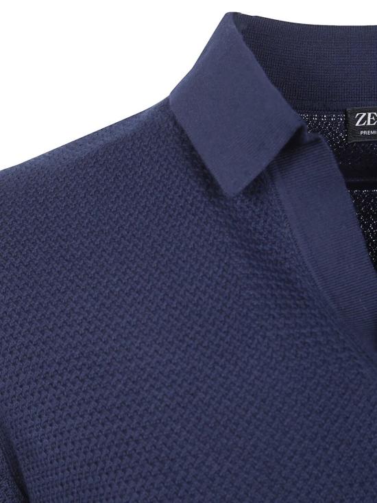 26SS 에르메네질도제냐 폴로 티셔츠 UHC26A3 C31 B09 BLACK - ERMENEGILDO ZEGNA