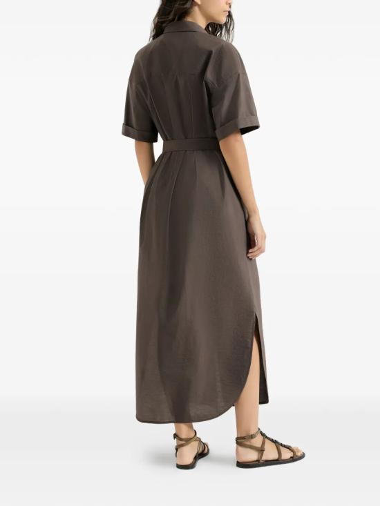 26SS 브루넬로 쿠치넬리 미디 원피스 M0F79AHD91 C8589 DARK BROWN - BRUNELLO CUCINELLI