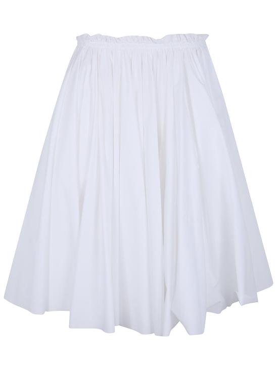 26SS 아미 코튼 미디 코롤라 스커트 FSK444 CO0063 100 WHITE - AMI