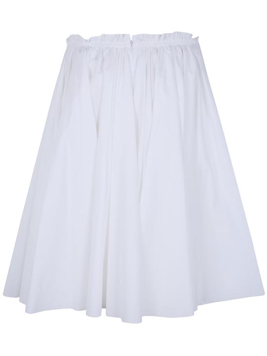 26SS 아미 코튼 미디 코롤라 스커트 FSK444 CO0063 100 WHITE - AMI