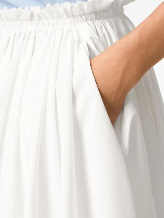 26SS 아미 코튼 미디 코롤라 스커트 FSK444 CO0063 100 WHITE - AMI