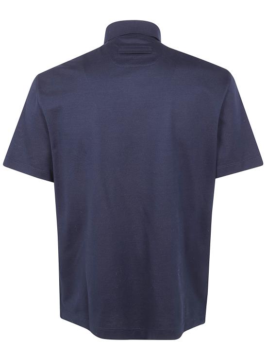 26SS 에르메네질도제냐 폴로 티셔츠 UH348A3 H794 B09 BLUE - ERMENEGILDO ZEGNA