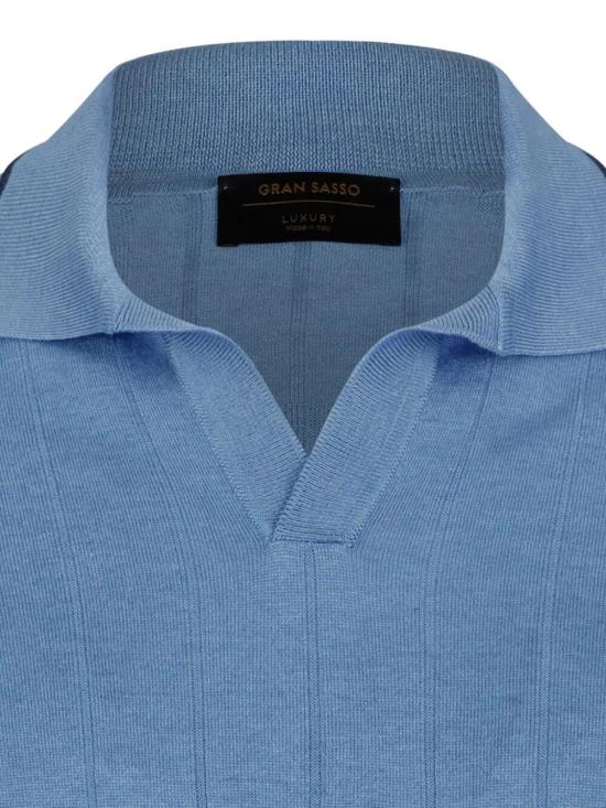 26SS 그랑싸쏘 폴로 티셔츠 43181 23510 530 BLUE - GRAN SASSO