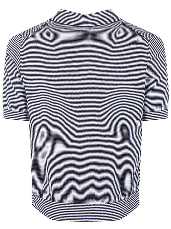 26SS 그랑싸쏘 폴로 티셔츠 57191 18061 598 GREY BLACK STRIPES - GRAN SASSO