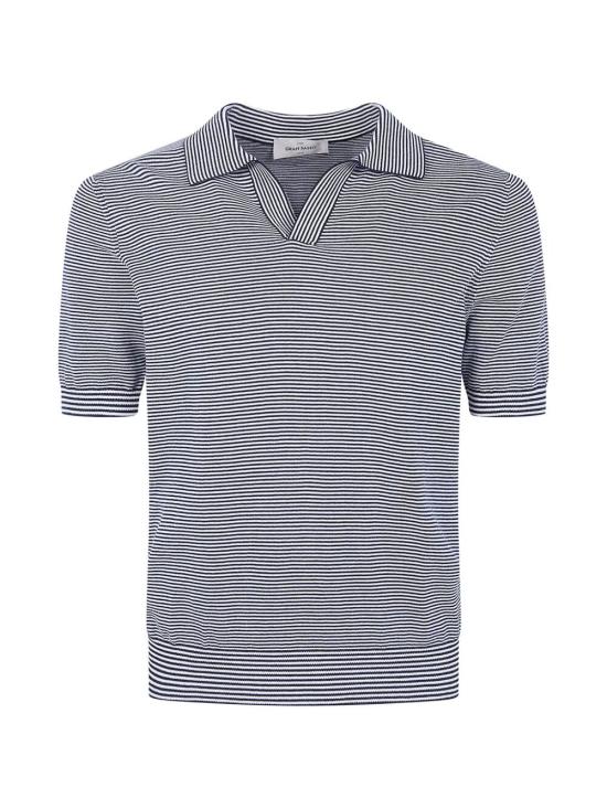 26SS 그랑싸쏘 폴로 티셔츠 57191 18061 598 GREY BLACK STRIPES - GRAN SASSO