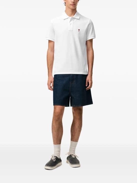 26SS 아미 폴로 티셔츠 BFUPL001 760 098 100 WHITE - AMI