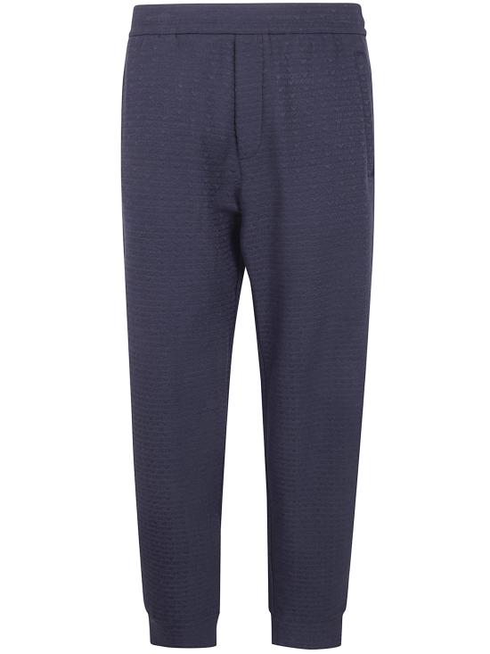 26SS 엠포리오 아르마니 트레이닝/조거 팬츠 EM004535 AF13700 FB413 ALL OVER LOGO BLUE - EMPORIO ARMANI