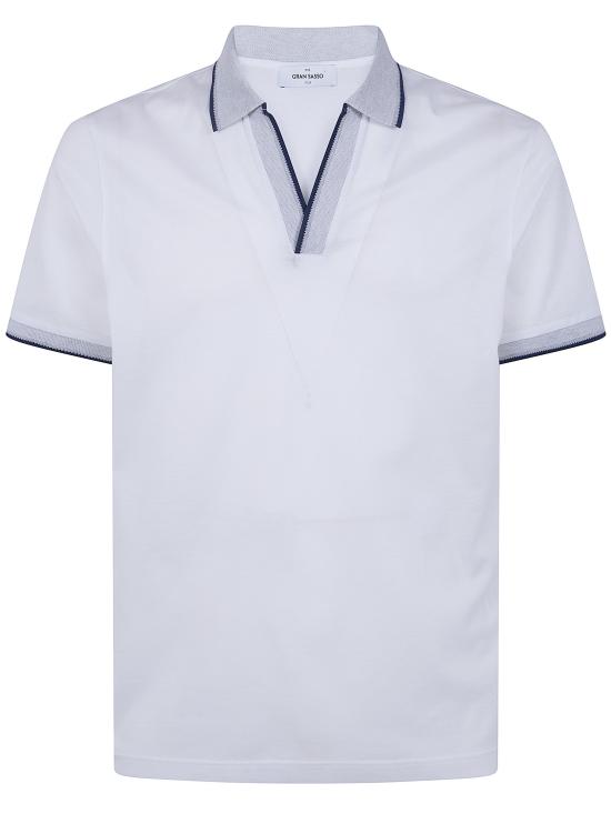 26SS 그랑싸쏘 폴로 티셔츠 60125 72705 001 WHITE GREY BLACK