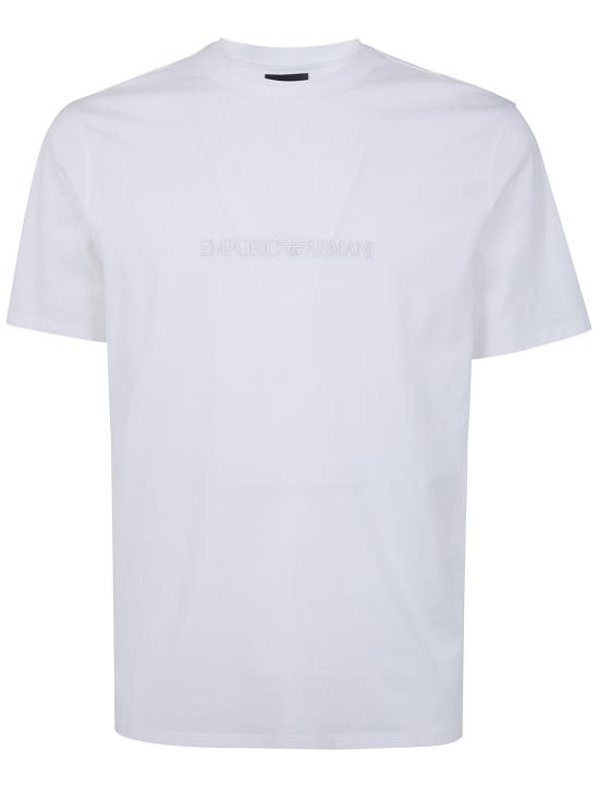 26SS 엠포리오 아르마니 반팔 티셔츠 EM004583 AF13669 M0307 OFF WHITE BRAND LOGO - EMPORIO ARMANI