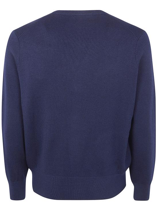 26SS 아미 ADC 울 V넥 가디건 HKC361 001 414 NAVY RED - AMI