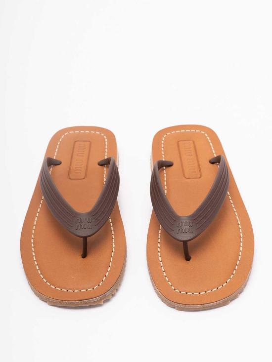 26SS 미우미우 샌들 5Y638E3ZMWF005F0003 Dark Brown - MIU MIU