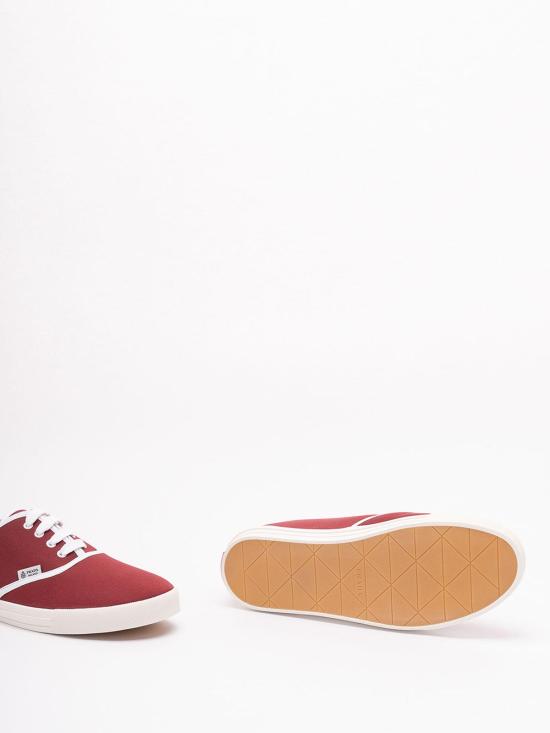 26SS 프라다 드릴 패브릭 스니커즈 2EE4673LKEFG000F0007 Dark Red - PRADA