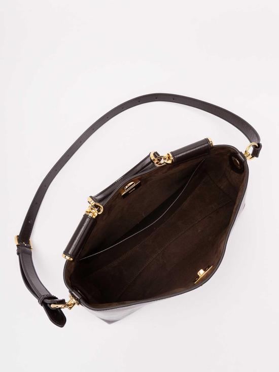 26SS 돌체앤가바나 Medium Vittoria calfskin 핸드백 BB7896AZ0008H042 Dark Brown - DOLCE & GABBANA