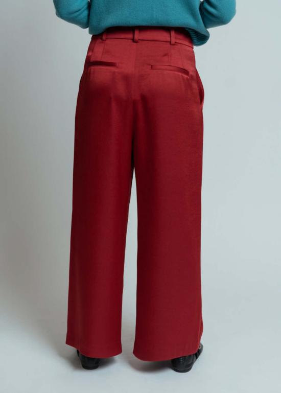  Smythe 스트레이트 팬츠 스미스 크롭 플리츠 팬츠 크림슨 - OTHER BRANDS