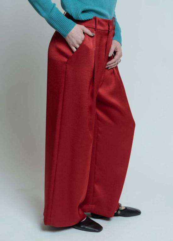  Smythe 스트레이트 팬츠 스미스 크롭 플리츠 팬츠 크림슨 - OTHER BRANDS