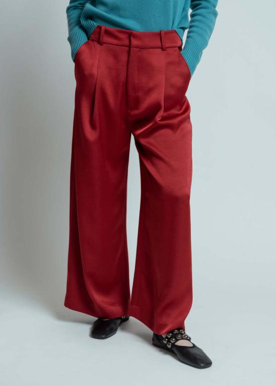  Smythe 스트레이트 팬츠 스미스 크롭 플리츠 팬츠 크림슨 - OTHER BRANDS