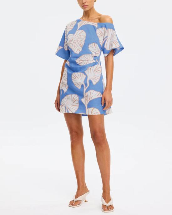  Kivari 숏 원피스 키바리 일라나 오프숄더 미니 드레스 블루/아이보리 - OTHER BRANDS