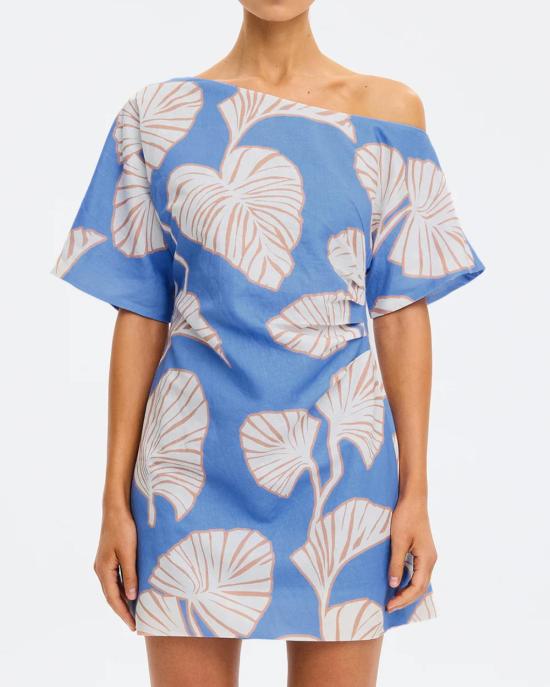  Kivari 숏 원피스 키바리 일라나 오프숄더 미니 드레스 블루/아이보리 - OTHER BRANDS