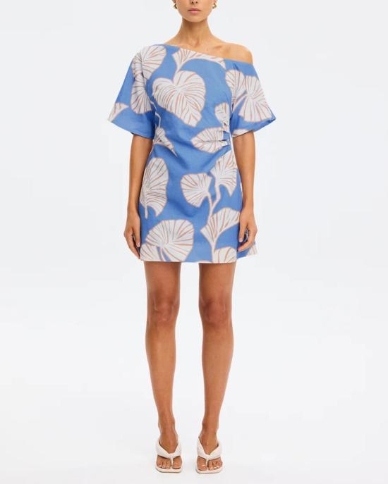  Kivari 숏 원피스 키바리 일라나 오프숄더 미니 드레스 블루/아이보리 - OTHER BRANDS