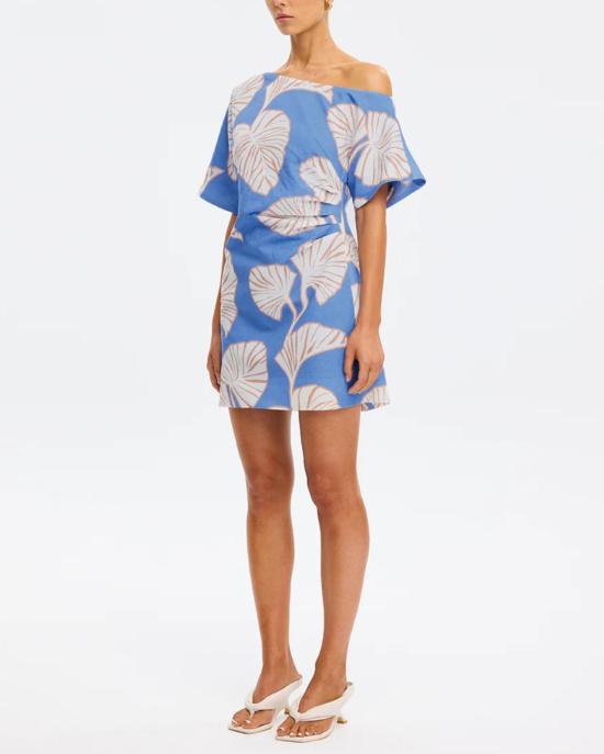  Kivari 숏 원피스 키바리 일라나 오프숄더 미니 드레스 블루/아이보리 - OTHER BRANDS