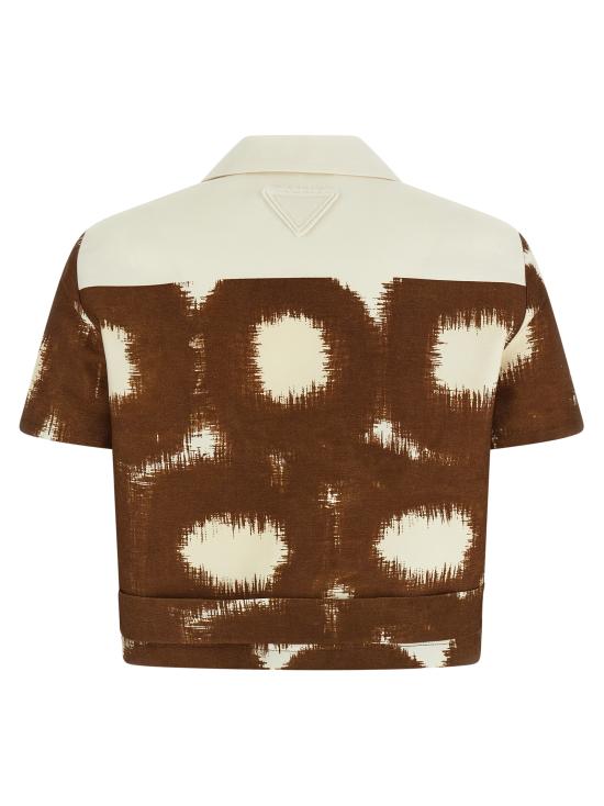 26SS 프라다 블라우스 P412JSOOO187QF0005 Brown - PRADA