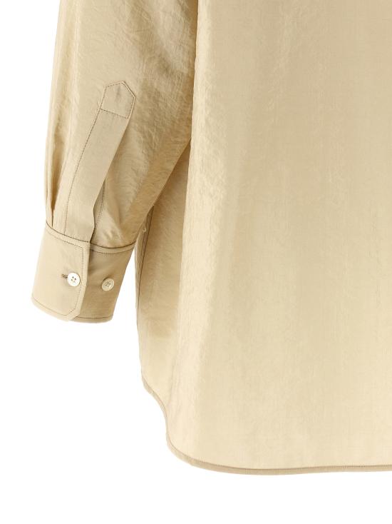 26SS 르메르 롱 셔츠 타이 드라이 실크 SH1282LF1308BG235 White - LEMAIRE