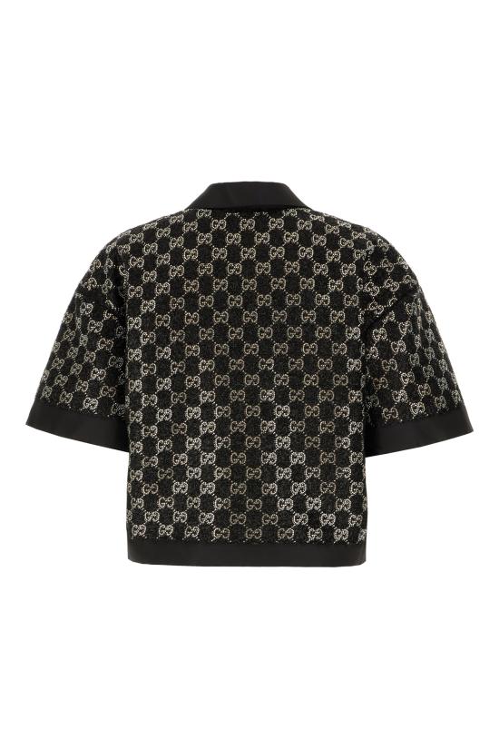 26SS 구찌 울 트위드 라메 탑 846682ZARWY 1000 NERO - GUCCI