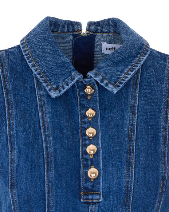 26SS 셀프 포트레이트 미디 원피스 820S BLUE Blue - SELF PORTRAIT