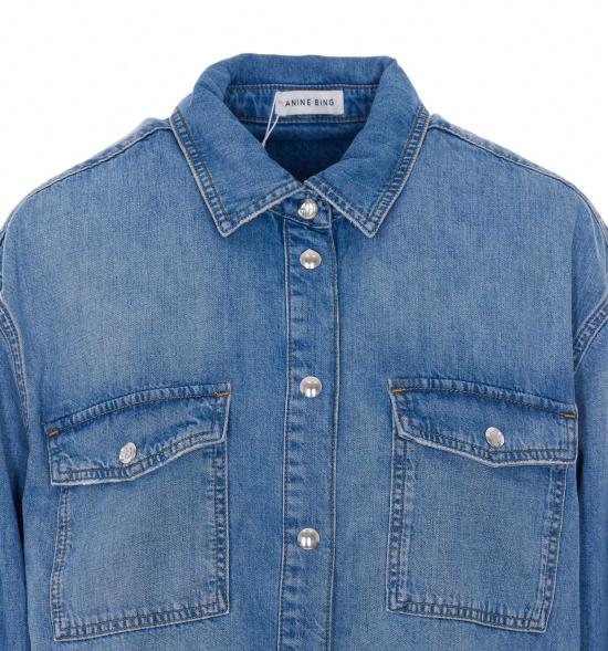 26SS 애니빙 셔츠 A0711690 WHD71WASHED BLUE Blue - ANINE BING