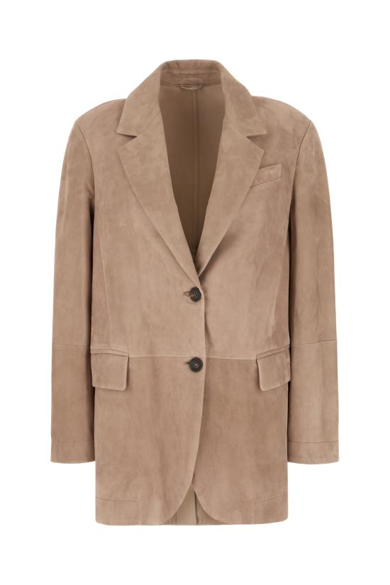 26SS 브루넬로 쿠치넬리 가죽 자켓 MPCAI7366 C4191 COLD BROWN