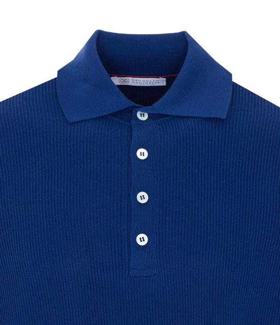 26SS 브루넬로 쿠치넬리 폴로 티셔츠 M29400025 COZ76 Blue - BRUNELLO CUCINELLI