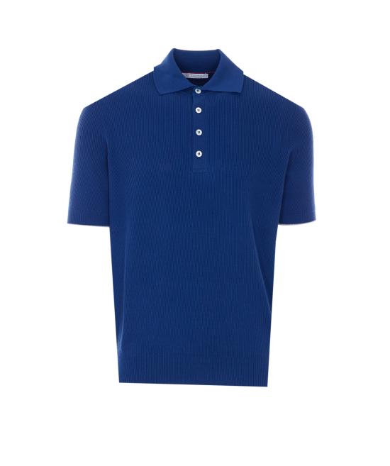 26SS 브루넬로 쿠치넬리 폴로 티셔츠 M29400025 COZ76 Blue
