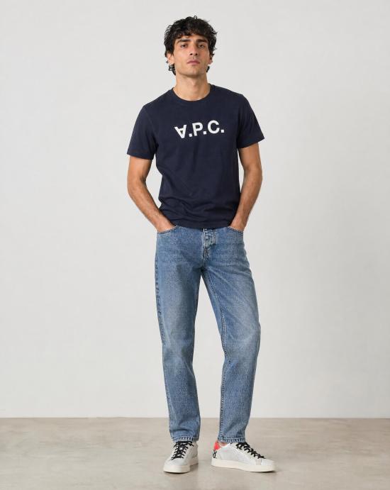 26SS 아페쎄 반팔 티셔츠 COHBMM26384 TIQ Blue - A.P.C.