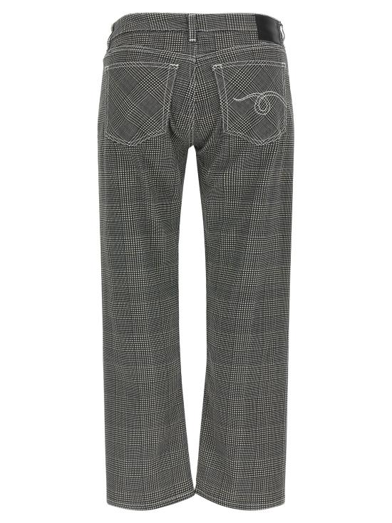 26SS 알13 스트레이트 팬츠 R13W0093D139APRINTEDGLENPLAID White Black - R13