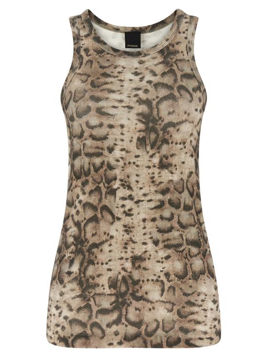 26SS 핑코 민소매 티셔츠 106919A3DPCZ9 Beige