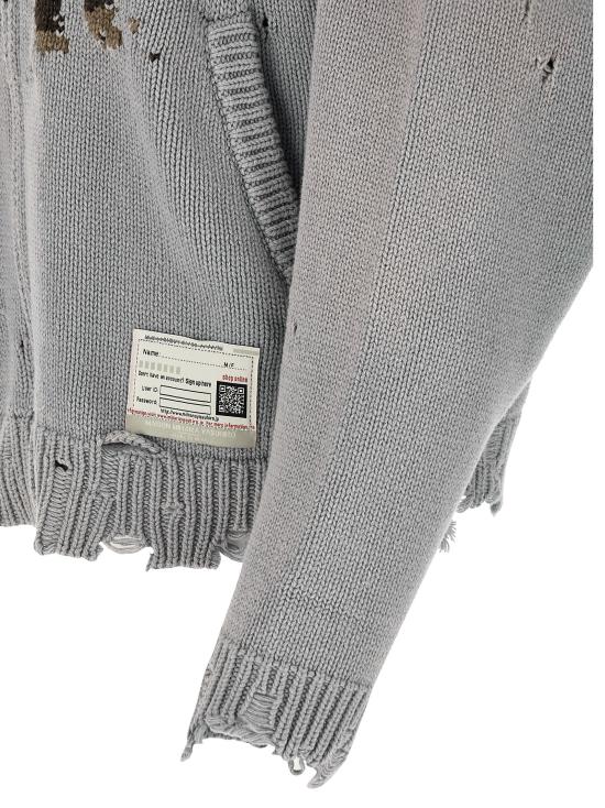 26SS 메종 미하라 야스히로 가디건 A16CD501BLUE Gray - MAISON MIHARA YASUHIRO