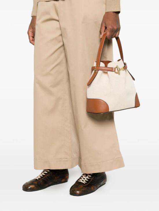 26SS 랄프 로렌 크로스백 431P04294005 NATURAL BUFF CANVAS LAUREN TAN - RALPH LAUREN