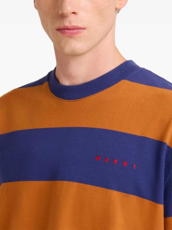 26SS 마르니 반팔 티셔츠 HUMU0287S0UTC580 STB60 OCEAN TOBACCO - MARNI