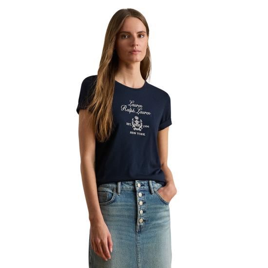 26SS 랄프 로렌 반팔 티셔츠 200P03725001 LAUREN NAVY - RALPH LAUREN
