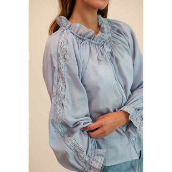  밀레 블라우스 아네트 탑 스카이 - MILLE